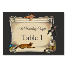 African Safari Sunset Table Karten