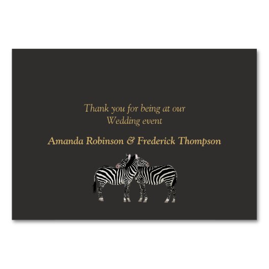 African Safari Sunset Table Karten (Rückseite)