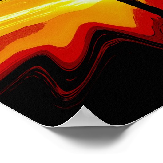 African Safari Sunset Tree Poster (Ecke)