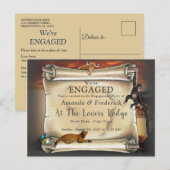 African Safari Sunset Verlobung Einladungspostkarte (Vorne/Hinten)