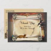 African Safari Sunset Vielen Dank Einladungspostkarte (Vorne/Hinten)