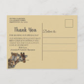 African Safari Sunset Vielen Dank Einladungspostkarte (Rückseite)