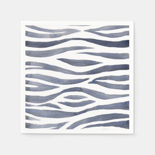 African Safari   Watercolor Zebra Muster Serviette