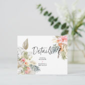 African Safari Wedding Guest Details Einschließen Begleitkarte (Stehend Vorderseite)