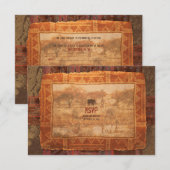 African Safari Wedding RSVP Reply Card Karte (Vorne/Hinten)