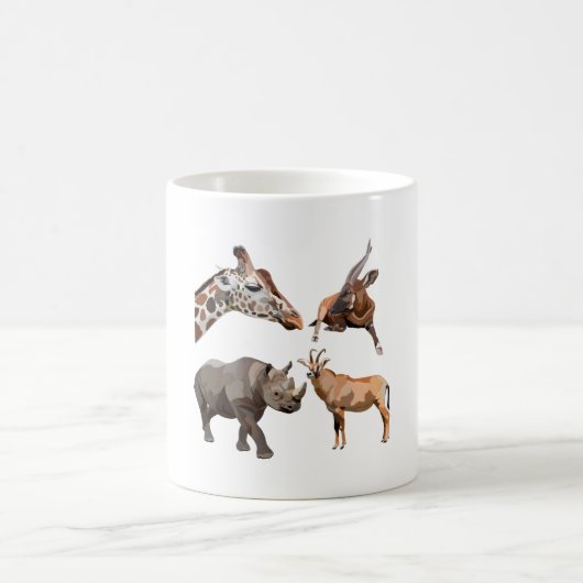 African Safari Wildlife Design Giraffe Kaffeetasse (Mittel)