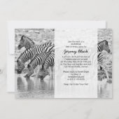 African Safari Zebra Funny Birthday Einladung (Rückseite)