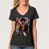 African Samurai Angesagt-hop Afro 90s Retro Chill T-Shirt (Vorderseite)