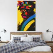 African Samurai Warrior Girl Leinwanddruck (Insitu (Schlafzimmer))