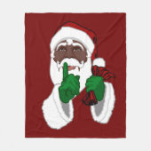 African Santa Christmas Blanket Santa Blanket Fleecedecke (Vorderseite)