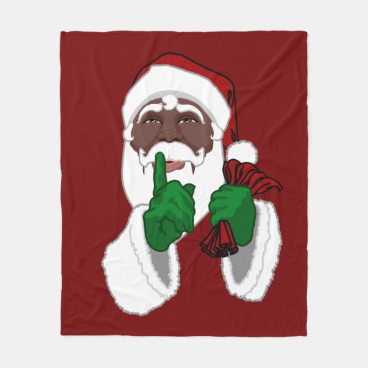 African Santa Christmas Blanket Santa Blanket Fleecedecke (Vorderseite)