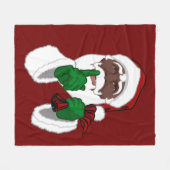 African Santa Christmas Blanket Santa Blanket Fleecedecke (Vorderseite (Horizontal))