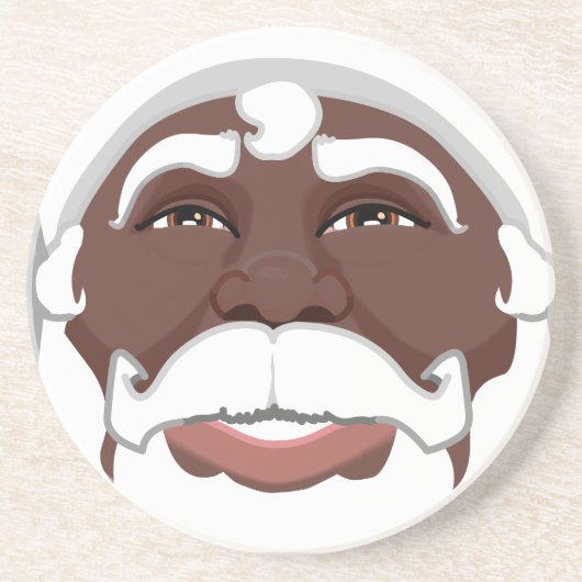 African Santa Clause Untersetzer Weihnachts-Unters (Vorne)