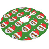 African santa emoji emoticons tree rock polyester weihnachtsbaumdecke (Schrägansicht)