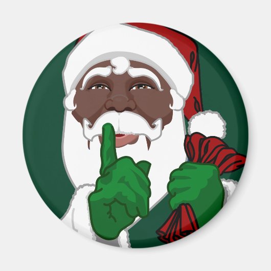 African Santa Magnete Spaß Weihnachtsdekor und Ges Magnet (Vorne)