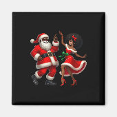 African Santa Mrs Claus Tancing African American C Magnet (Vorne)