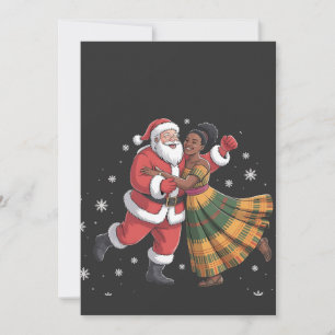 African Santa Mrs Claus Tancing African American Einladung