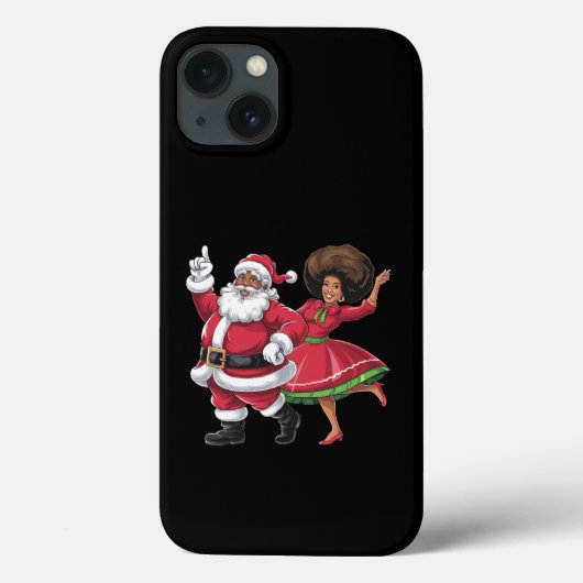 African Santa Mrs Claus Tanzen American Christmas Case-Mate iPhone Hülle (Rückseite)