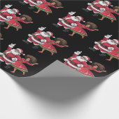 African Santa Mrs Claus Tanzen American Christmas Geschenkpapier (Ecke)