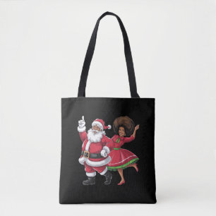 African Santa Mrs Claus Tanzen American Christmas Tasche