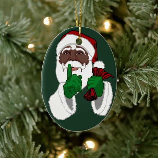 African Santa Ornament Black Santa Weihnachtsdekor (Baum)