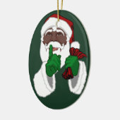 African Santa Ornament Black Santa Weihnachtsdekor (Links)