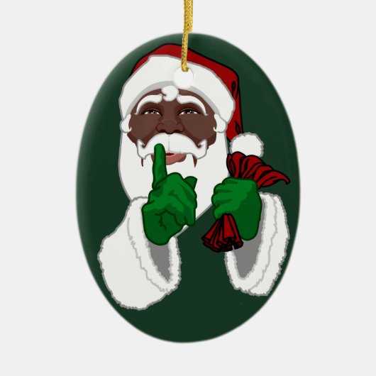 African Santa Ornament Black Santa Weihnachtsdekor (Vorne)