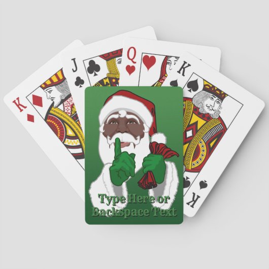 African Santa Playing Cards Personalisierte Karten Spielkarten (Rückseite)