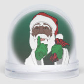 African Santa Snow Globe Custom Christmas Gifts Schneekugeln (Vorderseite)