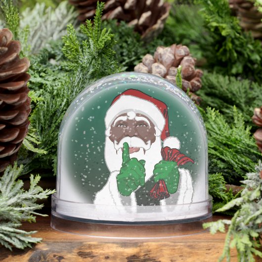African Santa Snow Globe Custom Christmas Gifts Schneekugeln (Winter)