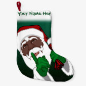 African Santa Strumpf Custom Christmas Strumpfs Kleiner Weihnachtsstrumpf (Vorderseite)