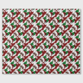 African Santa Wrapping Paper Christmas Geschenkpapier (Flach)