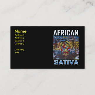 AFRICAN SATIVA VISITENKARTE