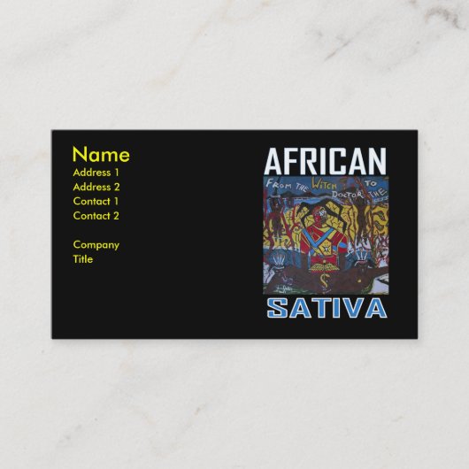 AFRICAN SATIVA VISITENKARTE (Vorderseite)