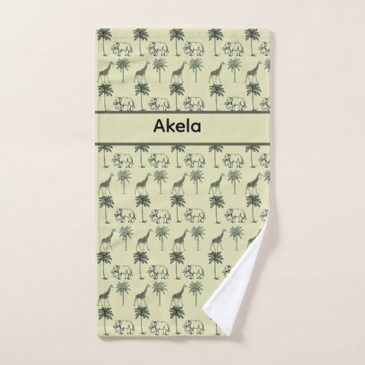 African Savanna Pattern Badhandtuch Set (Handtuch)