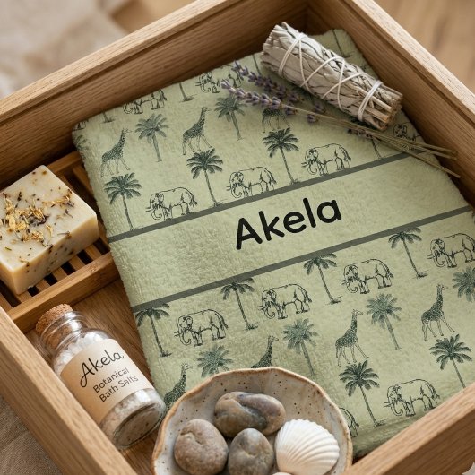 African Savanna Pattern Badhandtuch Set