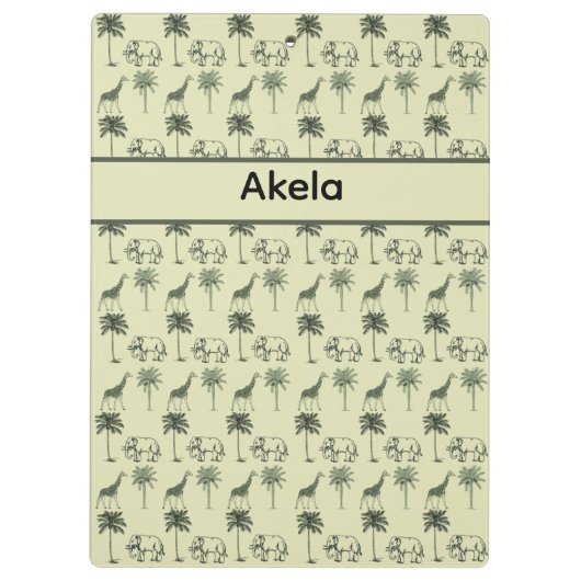 African Savanna Pattern, Brauch Klemmbrett (Rückseite)