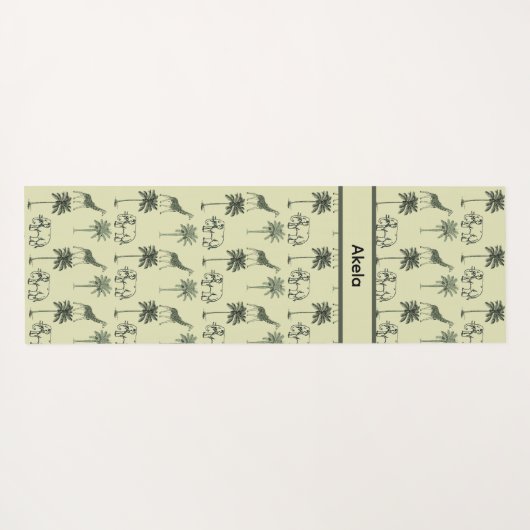 African Savanna Pattern, Brauch Yogamatte (Rückseite (Horizontal))