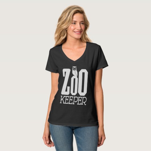 African Savanna Safari Zoo Keeper Animal Print Zoo T-Shirt (Vorderseite Vollansicht)