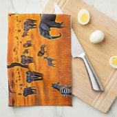 African Savanna Sunset Art Geschirrtuch (Viertel Falte)