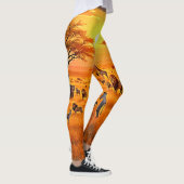 African Savanna Sunset Art Leggings (Rechts)