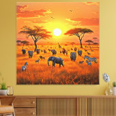 African Savanna Sunset Art Leinwanddruck (Insitu (Wohnzimmer))