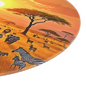 African Savanna Sunset Art Schneidebrett (Ecke)