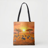 African Savanna Sunset Art Tasche (Vorderseite)