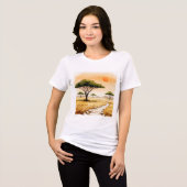 African savannah landscape Tri-Blend shirt (Vorderseite voll)