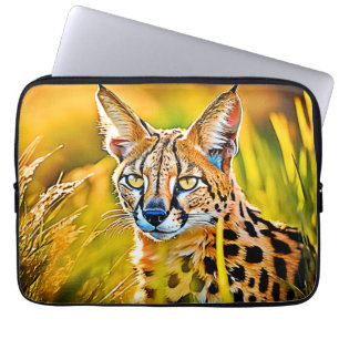African Savannah Serval Wildcat Look Design Laptopschutzhülle