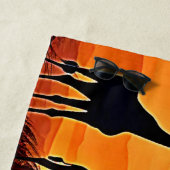 African Savannah Sunset Giraffe Scene Strandtuch (Beispiel)