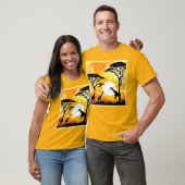 African Savannah Sunset Giraffe Scene T-Shirt (Unisex)