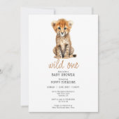 African Savannah Wild One Baby Shower Einladung (Vorderseite)