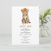 African Savannah Wild One Baby Shower Einladung (Stehend Vorderseite)